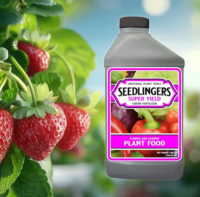 Seedlingers Super Yield Flower & Garden All Purpose Plant Food 32 oz Quart Concentrate