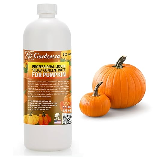 𝐏𝐑𝐎𝐅𝐄𝐒𝐒𝐈𝐎𝐍𝐀𝐋 Liquid Silica Plant Supplement - 32oz - PUMPKIN Plants Liquid Silica Boost Fertilizer - Stronger Stems & Healthy Leaves for Indoor & Outdoor Pumpkin Plants (Makes 180 Gallons)