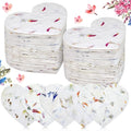 50 Pcs Handmade Seed Paper Plantable Wildflower Seed Paper Recycled Flower Petals Tags Wedding Favors for Guests Craft Gifts Cards for Envelope Birthday Party, 5 Styles (Heart)