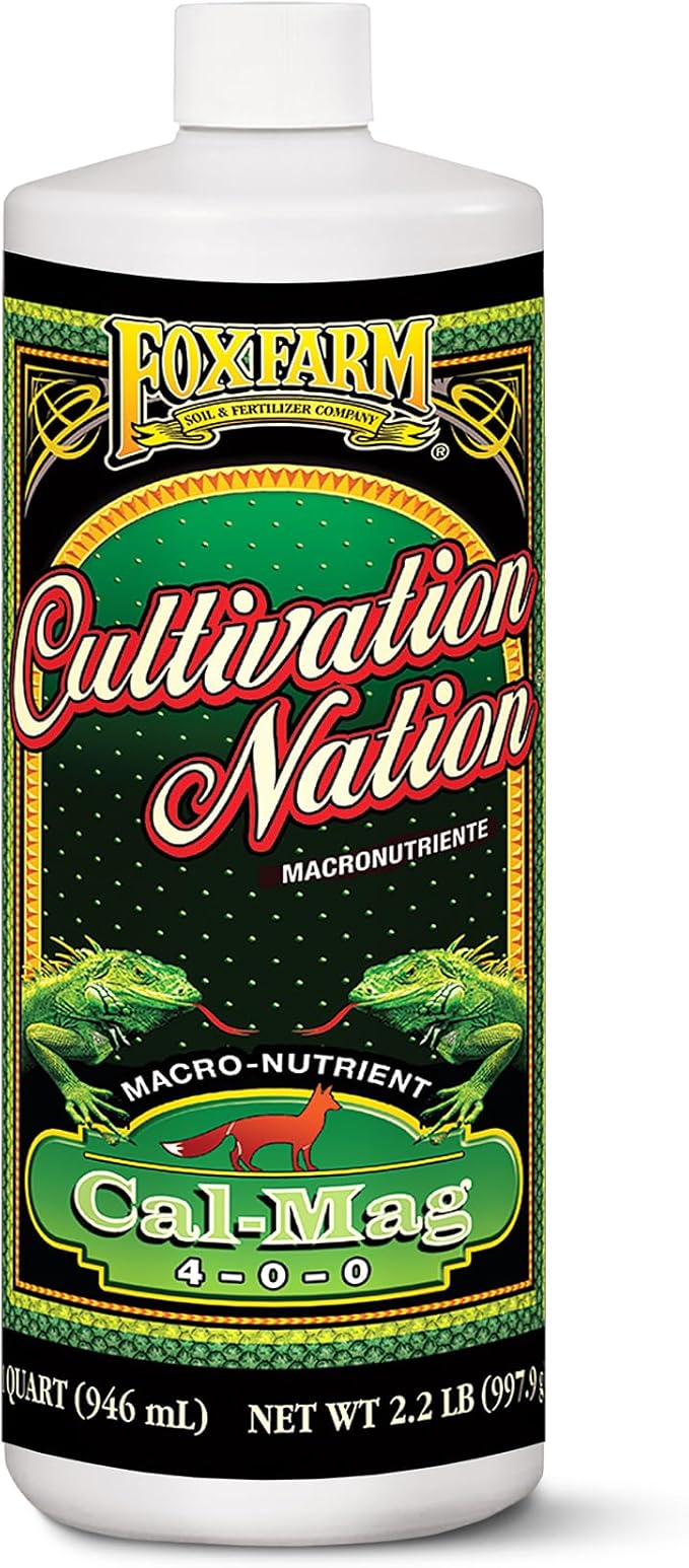 FoxFarm Cultivation Nation Cal-Mag for Plants - 4-0-0, 3% Calcium, 1% Magnesium - 1-Quart