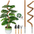 2 Pack Moss Pole, 47 Inch Moss Poles for Climbing Plants Monstera, Bendable Coir Plant Stakes for Potted Plants, Philodendron, Pothos (47.2" x 2pcs)