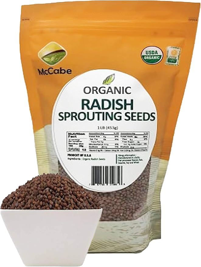 McCabe Organic Radish Sprouting Seeds, 1-pound