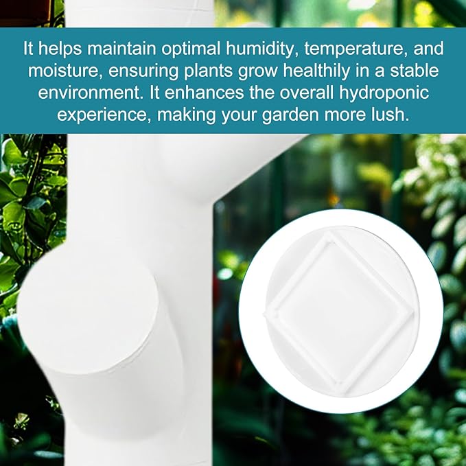 20pcs Reusable Hydroponic Caps for Gardyn yPod System, Durable Plastic Covers Hydroponic Pod Accessories for Vertical Garden Towers Indoors Seed Growth