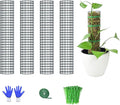 4 Pack Metal Moss Pole, 15" Moss Poles for Plants Monstera, Stackable Sphagnum Moss Pole for Plants, Plant Poles for Climbing Plants Work with Sphagnum Moss(4 Pack 15")