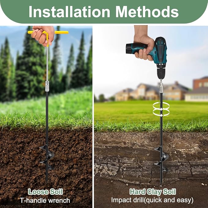 3 Pack 18" Tree Stakes and Supports for Leaning Trees, Tree Stake Kit Heavy Duty, Tree Supports Stakes with 3 Straps & 3 Turnbuckles & 3/16 PVC Coated Wire Rope