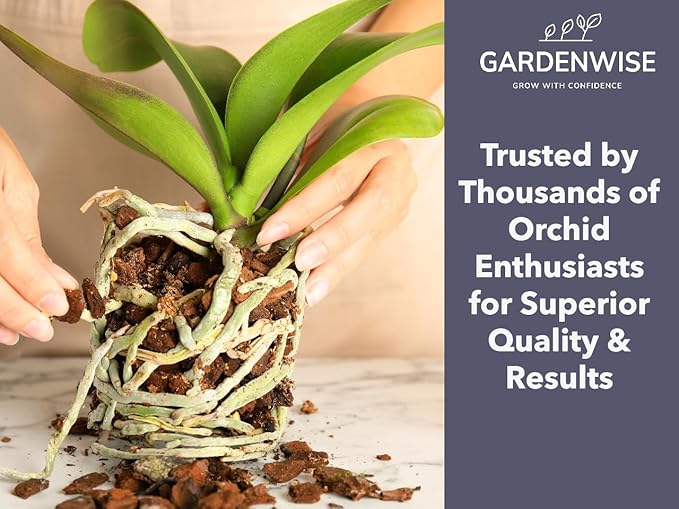 GARDENWISE Premium Orchid Bark for Potting Mix – Ready-to-Use Pine Bark for Indoor Plants, Orchid Repotting & Soil Mix Creation, Ideal Orchid Medium (10 quarts)