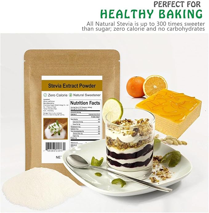 CCnature Pure Stevia Extract Powder without Erythritol 5.2oz(148g) - Highly Concentrated Stevia Powder Sweetener, Zero Calorie, No Artificial, Natural Sugar Alternative