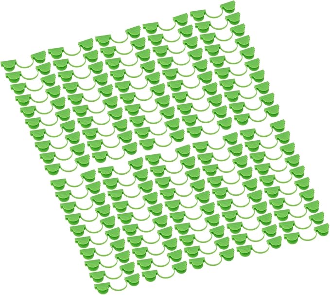 Acouto Greenhouse Arch Frame Double 100PCS Greenhouse Arch Frame Double Plastic Heating Press Film Clamp Heating Press Film Plastic Greenhouses & Plant Germination Equipment (6mm)