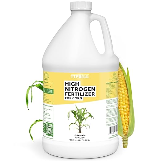 High Nitrogen Fertilizer for Corn – Liquid Plant Food for Strong Stalk Growth, Deep Green Leaves & Bigger Ear Development, 1 Gallon