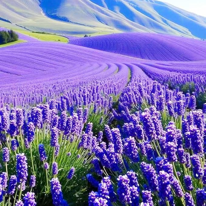 4000+ English Lavender Flower Seeds for Planting -Purple Blooms for Garden- Attracts Pollinating Insects
