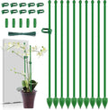 10pcs Plant Stakes for Indoor Plants, 15 inch Garden Orchid Sticks Extended to 3ft 4ft 5ft Plant Suport Stakes with Clips for Indoor Monstera Tomato Orchid Potted Plants Flower
