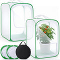 2 Pack Mesh Plant Covers 24 x 24 x 36 Inch Tomato Crop Netting Cage Garden Tents for Plant Protection from Insects Animals Outdoor Tall Crop Cage for Fruit, Vegetables, Flowers and Herbs