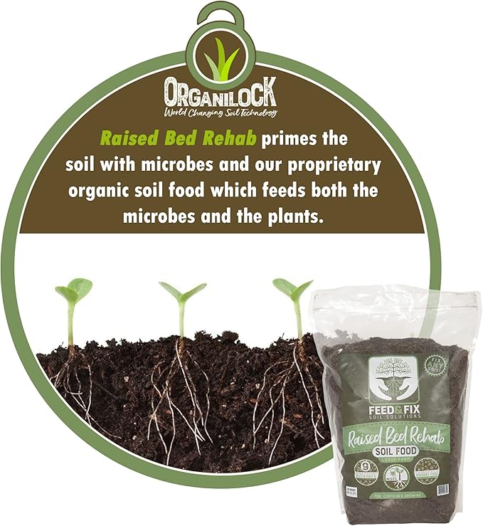Raised Bed Rehab Potting Garden Soil for Growing (10 Pound Bag)