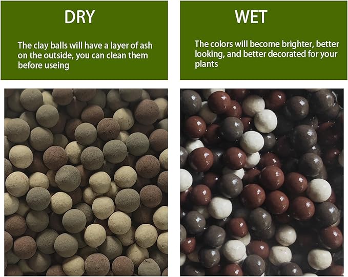 Colorful Leca Clay Pebbles 5LBS for Plants 8-10mm Natural Organic Leca Balls Indoor Potting Garden Soil for Orchid, Succulents, Hydroponics, Decoration, Drainage (Colorful-2, 5 lbs)