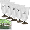 SKARUMMER Winter Plant Covers Freeze Protection 32x47 Inch Garden Frost Tree Blanket Shrub Covers with Drawstring for Cold Weather Frost Protection Sun Protection (5 Pack)