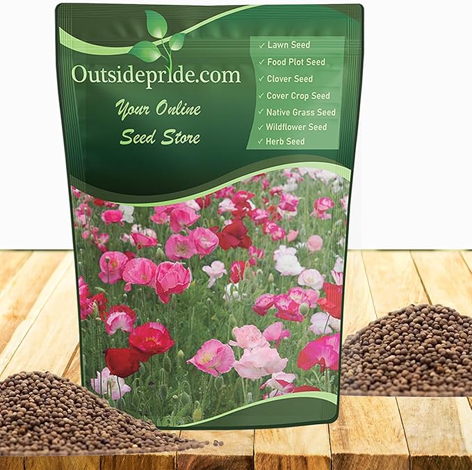 Outsidepride Shirley Poppy Seeds for Planting - 5 lbs Annual, Drought-Tolerant & Easy to Grow Wildflower Seeds with Vibrant Mix Blooms for Landscaping, & Pollinator Garden