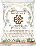 Organic Mechanics Premium Blend Potting Soil, 1 Cu Ft - Moisture-Retentive, Peat-Free, Compost - Enriched Mix with Worm Castings & Perlite for Houseplants, Annuals, Veggies & Tropical Plants