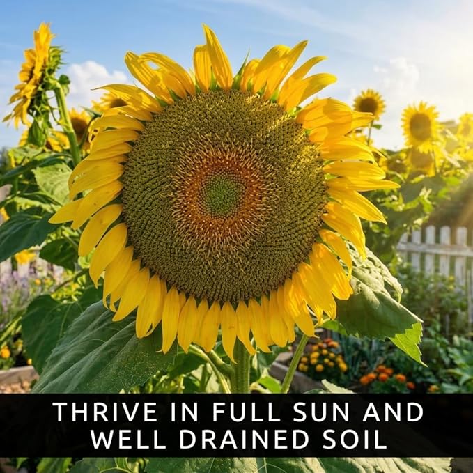 Mongolian Sunflower Seeds – 10 Seeds per Packet, Easy-to-Grow for a Diverse Garden - Tall, Vibrant Yellow Blooms for Garden Beds, Containers, Pollinator-Friendly, Ornamental Annual Flowers