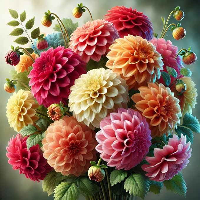 Dahlia Double Mix Seeds – Dahlia Pinnata | Perennial | Vibrant, Long-Lasting Blooms | Ideal for Borders & Cut Flowers