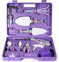 Gardening Gifts for Women for Mom Wife Grandma, 10 Pcs Gardening Supplies with Protable Case, Floral Print Garden Tools, Ergonomic Handle Trowel Rake Weeder Pruner Shears Sprayer