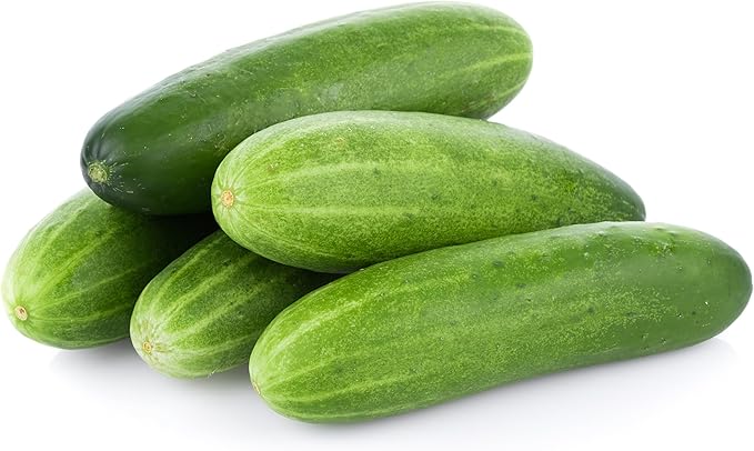 TKE Farms & Gardens - Cucumber Seeds, Straight Eight, 55 Non-GMO Heirloom Pickling Cucumber Seeds, Ideal for Slicing, Salads and Crisp Pickles, Includes Easy-to-Follow Instructions, Qty 1