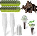 160PCS Hydroponics Growing Baskets,Plant Seed Pod Kit,Grow Anything Kit,Indoor Garden System Accessories Includes 50pcs Sponges,50pcs Labels,30pcs Replacement Baskets,30pcs Domes