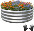 Galvanized Garden Bed Kit for Vegetables/Herbs/Flowers, Raised Planter Box, Outdoor, 2x2x1 Feet
