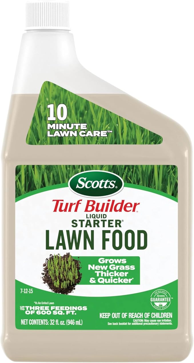 Scotts Turf Builder Liquid Starter Lawn Food Refill, Lawn Fertilizer for New Grass, 7-12-15, 32 fl. oz.