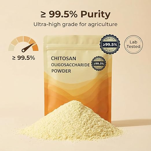 Chitosan Oligosaccharide - Purity >99.5% Soil Activator Water-SolubleFertilizer Powder 200g, For Plants, Garden Fertilizer, Fruits and Vegetables Easy-to-Follow Instructions (For Fertilizer Use Only).