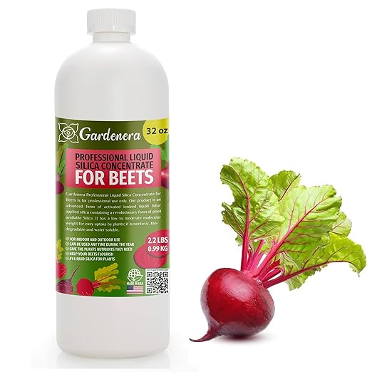 𝐏𝐑𝐎𝐅𝐄𝐒𝐒𝐈𝐎𝐍𝐀𝐋 Liquid Silica Plant Supplement - 32oz - Beets Plants Liquid Silica Boost Fertilizer - Stronger Stems & Healthy Leaves for Indoor & Outdoor Beets Plants (Makes 180 Gallons)