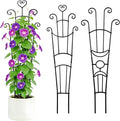 Plant Trellis for Climbing Plants Indoor 2Pcs Small Garden Trellis for Potted Plants Sturdy Metal Houseplant Support 33in Taller Plant Trellis for Monstera pothos lvy Vine