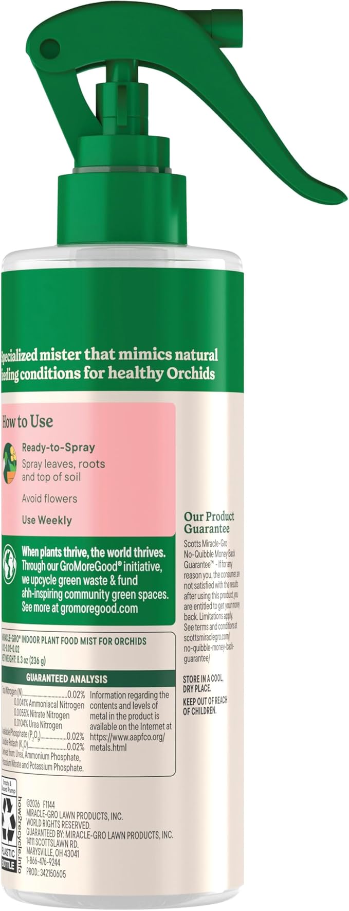 Miracle-Gro Indoor Plant Food Mist for Orchids, Orchid Plant Food, 8 fl. oz. (3-Pack)