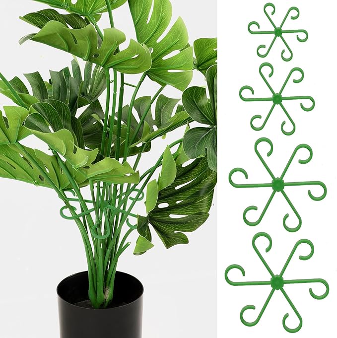 Augshy 20 Pcs Plant Stem Support Reusable Plant Growth Accessories,4 Sizes Climbing Houseplant Stem Holders for Flower Plants Indoor Outdoor Promote Prosperous Growth