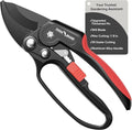 FLORA GUARD Ratchet Pruning Shears Heavy Duty – 3x Cutting Power Ratcheting Garden Pruners, Garden Clippers for Tree Branch & Gardening with Ergonomic Grip