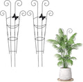 2 Set 30In Taller Plant Trellis for Climbing Plants, Monstera Plant Support Stakes for Outdoor Plants, Expandable Metal Trellis for Potted Plants Climbing Stakes for Garden Vines Flowers(Butterfly)