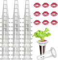50pcs Grow Baskets for Indoor Hydroponics Supplies with 50pcs Seed Pod Label Stickers Aero Garden Replacement Kit for Smart Hydroponic Growing System