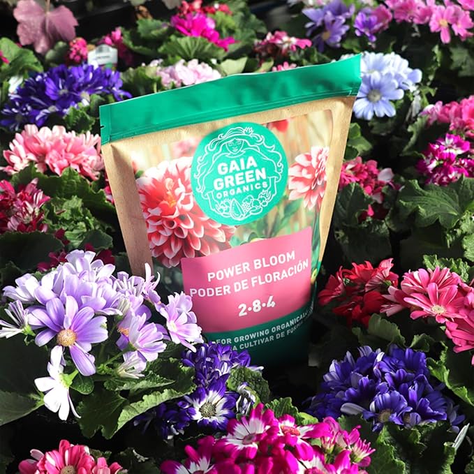 Gaia Green Power Bloom Fertilizer, 500 g Pouch High Phosphate Organic Mineral Blend for Robust Flowering and Root Development in Professional Gardening and Sustainable Organic Plant Growth
