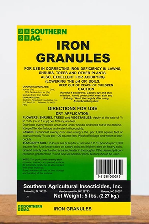 Root 98 Warehouse Southern Ag Iron Granules, 5 LB Size: 5 LB