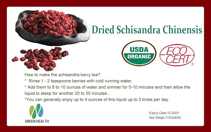 Nature Organic Schisandra Berries Dried Loose Bulk Herbs Schisandra Chinensis （Wu Wei Zi）Tea