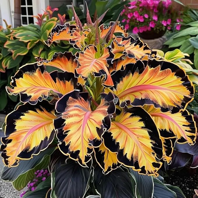 310+ Mixed Color Hosta Seeds for Planting Outdoors – Perennial Shade-Tolerant Foliage Plants with Heart-Shaped Leaves, Rich Texture and Strong Seasonal Presence