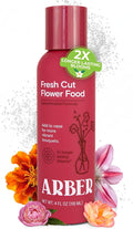 Arber Fresh Cut Flower Food – Floral Preservative & Nutrient Mix for Fresh Cut Flowers – Quick Dip, Vase Spray & Crystal Flower Care – Rose Food & Plant Supplies – 4 fl oz Liquid Formula