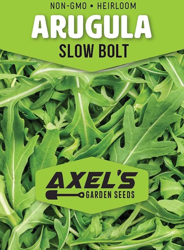 Slow Bolt Arugula Seeds for Planting Heirloom Non-GMO Arugula – Plant & Grow Slow Bolt Arugula Seed Packets in Home Herb Outdoor/Indoor Hydroponic Garden, Great Gardening Gift – 1 Packet 250 Seeds