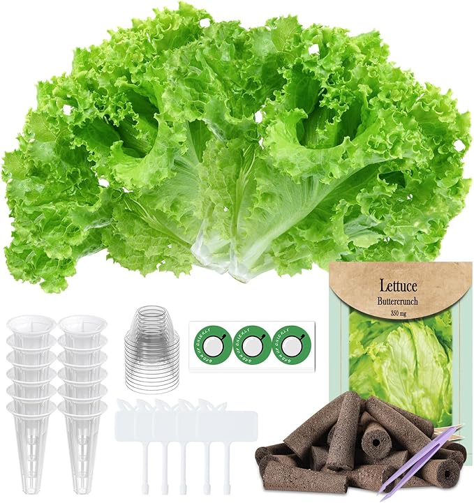 12-Pod Lettuce Seed Pod Kit for AeroGarden, iDoo, Ahopegarden Hydroponic Growing System, 350mg Seeds