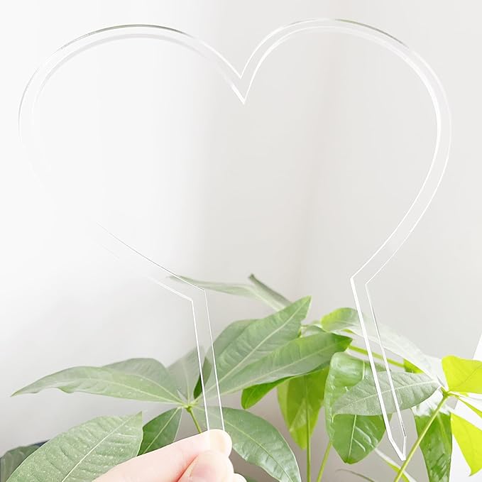 Heart Shape Super Clear Trellis, Hoya Trellis, Indoor Plant Trellis, Houseplant Trellis, Plant Gift, Plant Support and Growth (10.5'' x 11'')