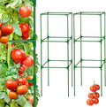 45x14.5x14.5in Adjustable Tomato Cage for Garden - 2 Pack Easy to Assemble Square Tomato Plant Support Poles, Heavy Duty Metal Plant Tower Stakes Cucumber Trellis for Climbing Vegetable Flowers Fruits