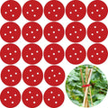 Boao 24 Pcs Garden Cane Connects Stretch Rubber 5 Hole Stake Connectors Plant Support Bamboo Stakes Bean Trellis for Garden Plants