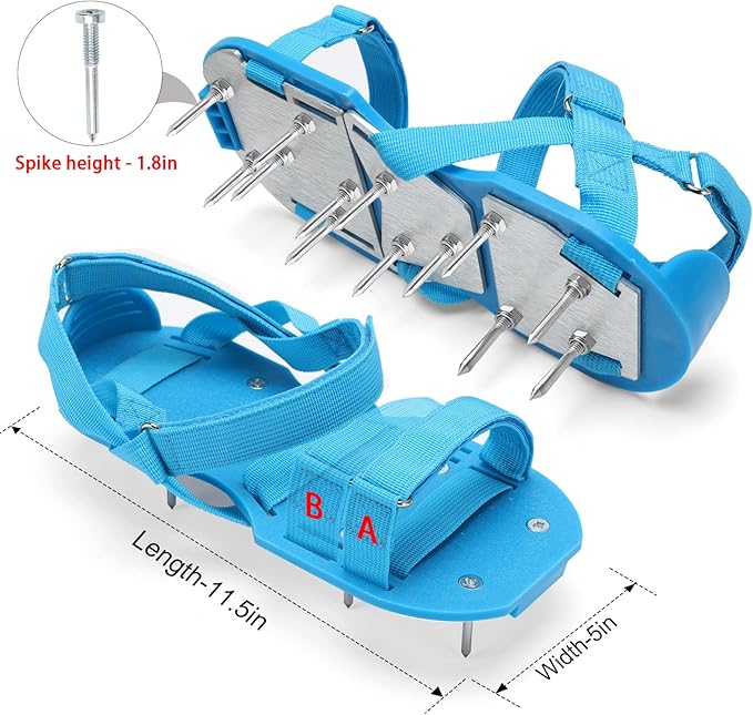 DenForste Lawn Aerator Shoes for Grass - Pre-Assembled Grass Aerator Shoes for Lawn - Soil Yard Aerator Tool for Aerating Patio Garden