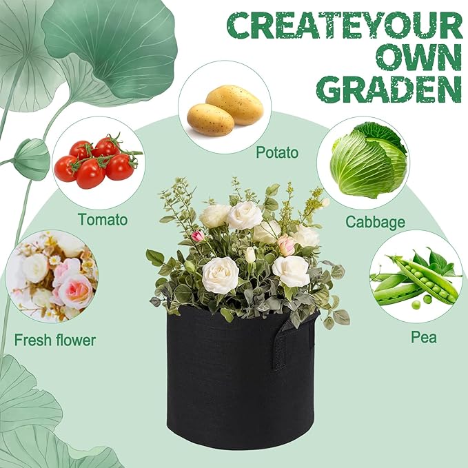 XGBDL 10 Pack Lily Plant Pots for Pond, Aquatic Pond Planter for Pond Reusable Pond Plant Basket Grow Bags for Pond, Aquatic Plants, Potato, Carrot, Onion, Flower
