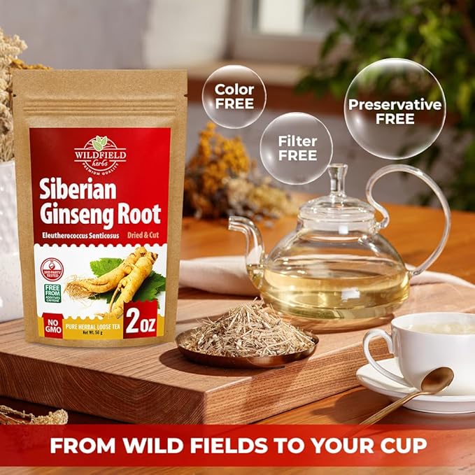 2 oz. Siberian Ginseng Ginseng Root Tea (Eleutherococcus Senticosus) - 56g Herb Tea Siberiano