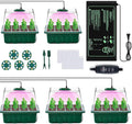 FINEST+ Seed Starter Tray with Heat Mat and Grow Light,5 Pack Seedling Starter Trays with Time Controller,Seedling Starter Tray with Adjustable Brightness,Seed Starting Kit with Adjustable Humidity